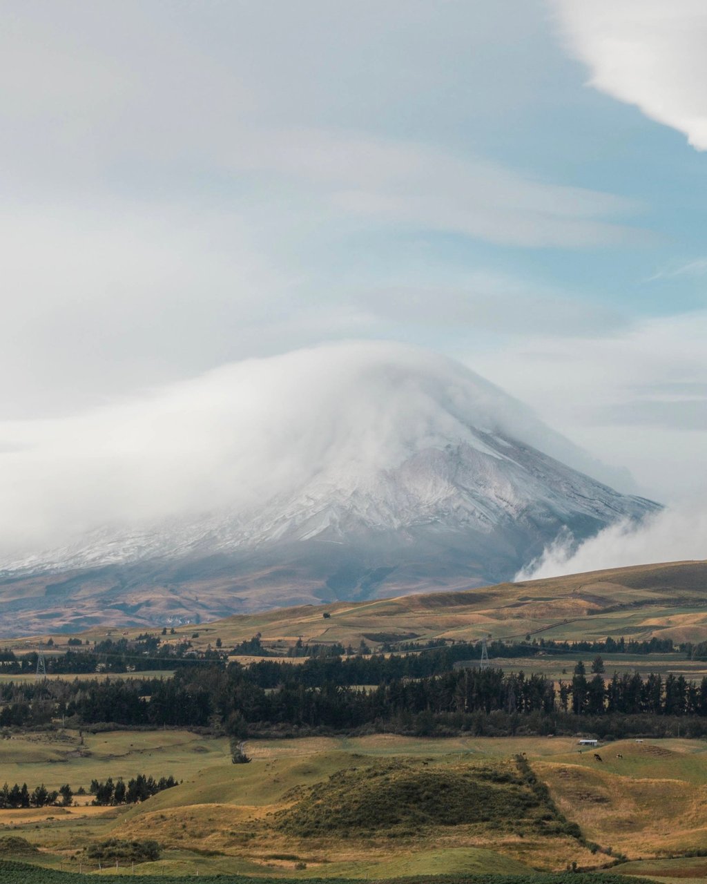 Volcano Cotopaxi from Secret Garden Hostel, Ecuador, South America