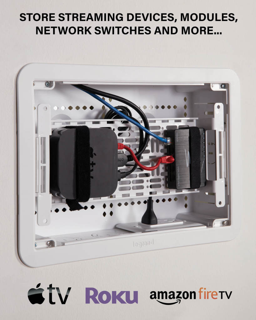 MountMyTV uses a Sanus in-wall cable management box installation in a London home.