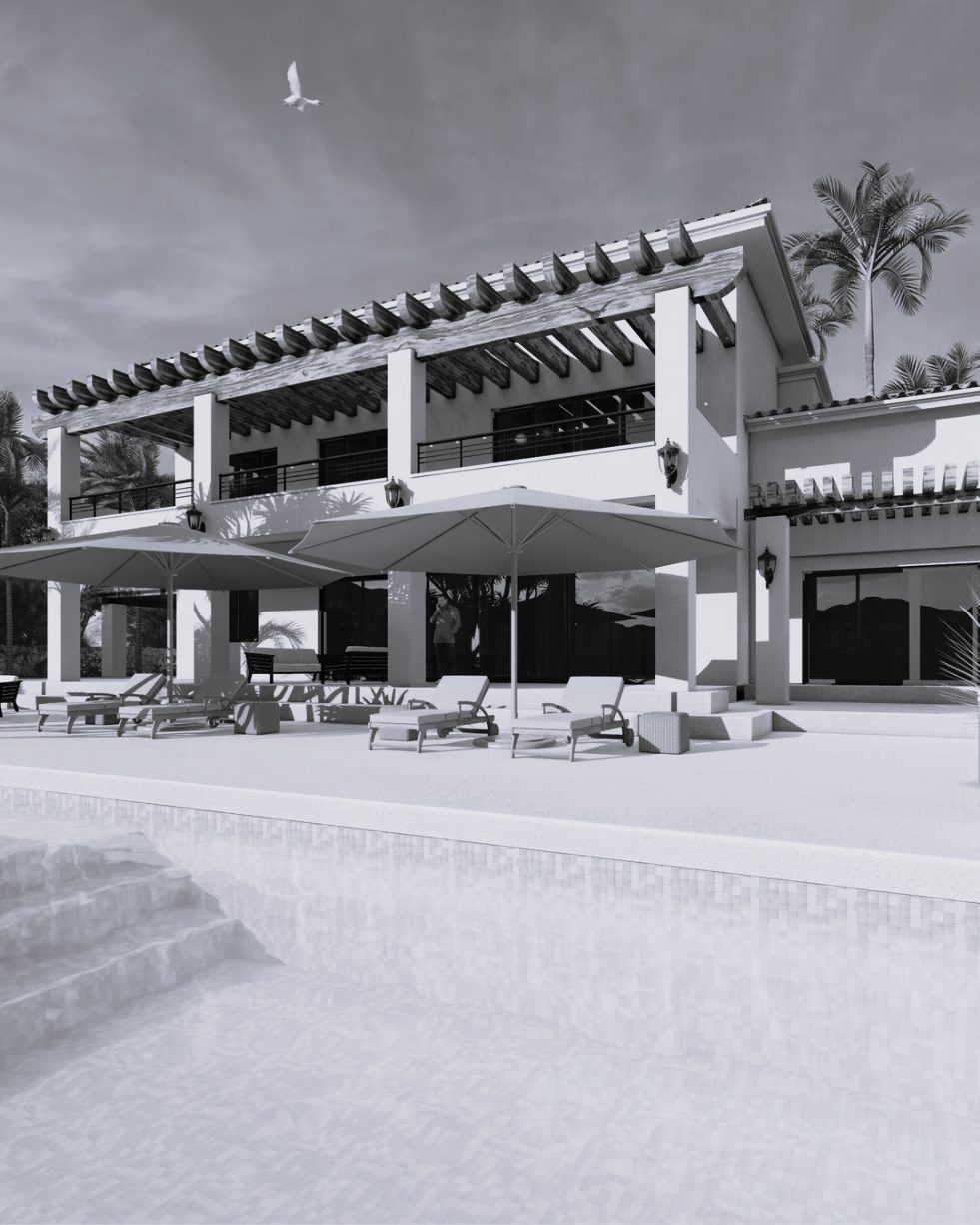 Fachada de proyecto arquitectónico contemporáneo de CHB Arquitectura en La Paz, Baja California Sur