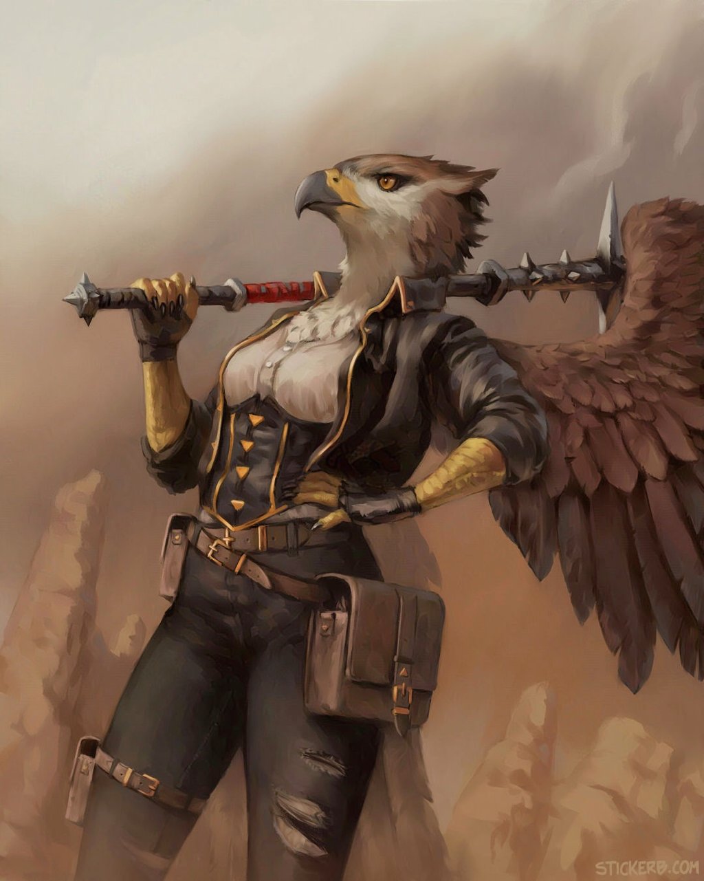 Wildkin Hawk Anthropomorphic Character Commission by Stickerb