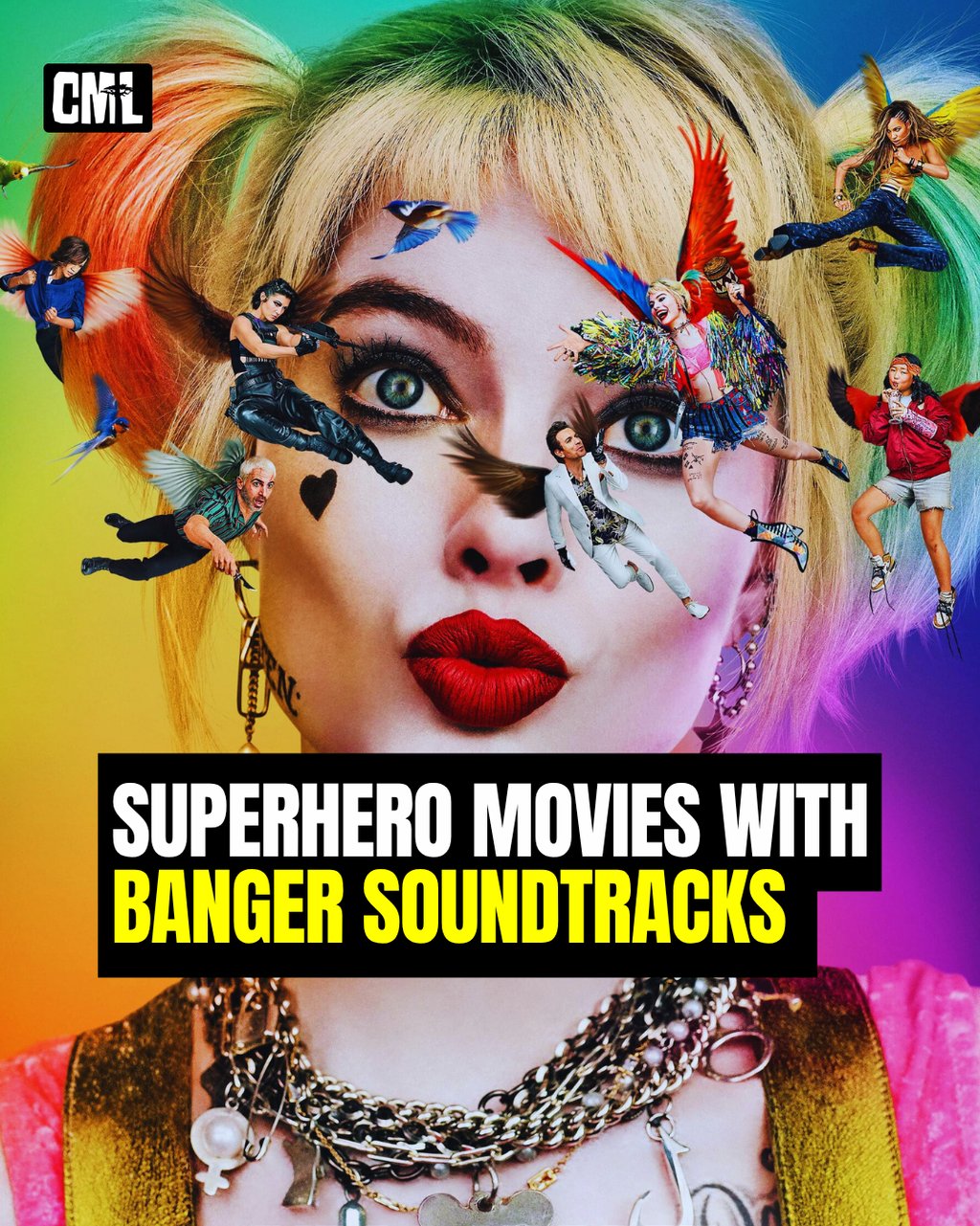 a woman with a colorful face paint and a colorful background with a woman with a