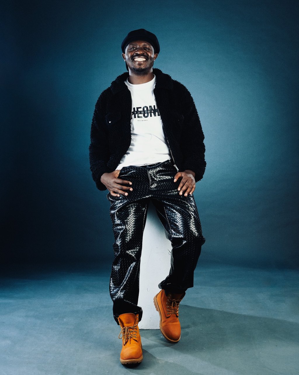 Chiluba, Kenyan dancer and founder of TheOne Studios in Nairobi, posing