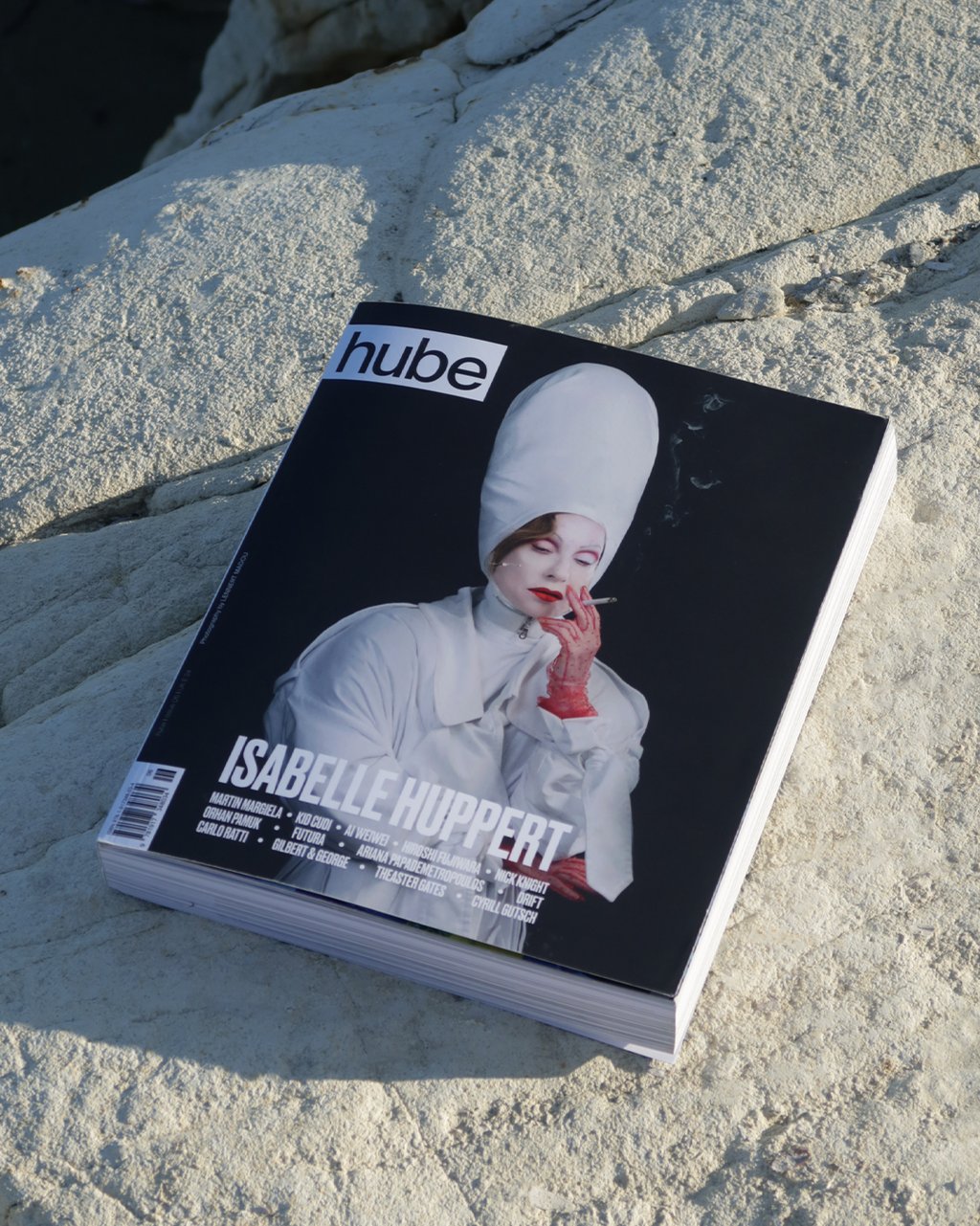 Hube magazine cover with Isabelle Huppert