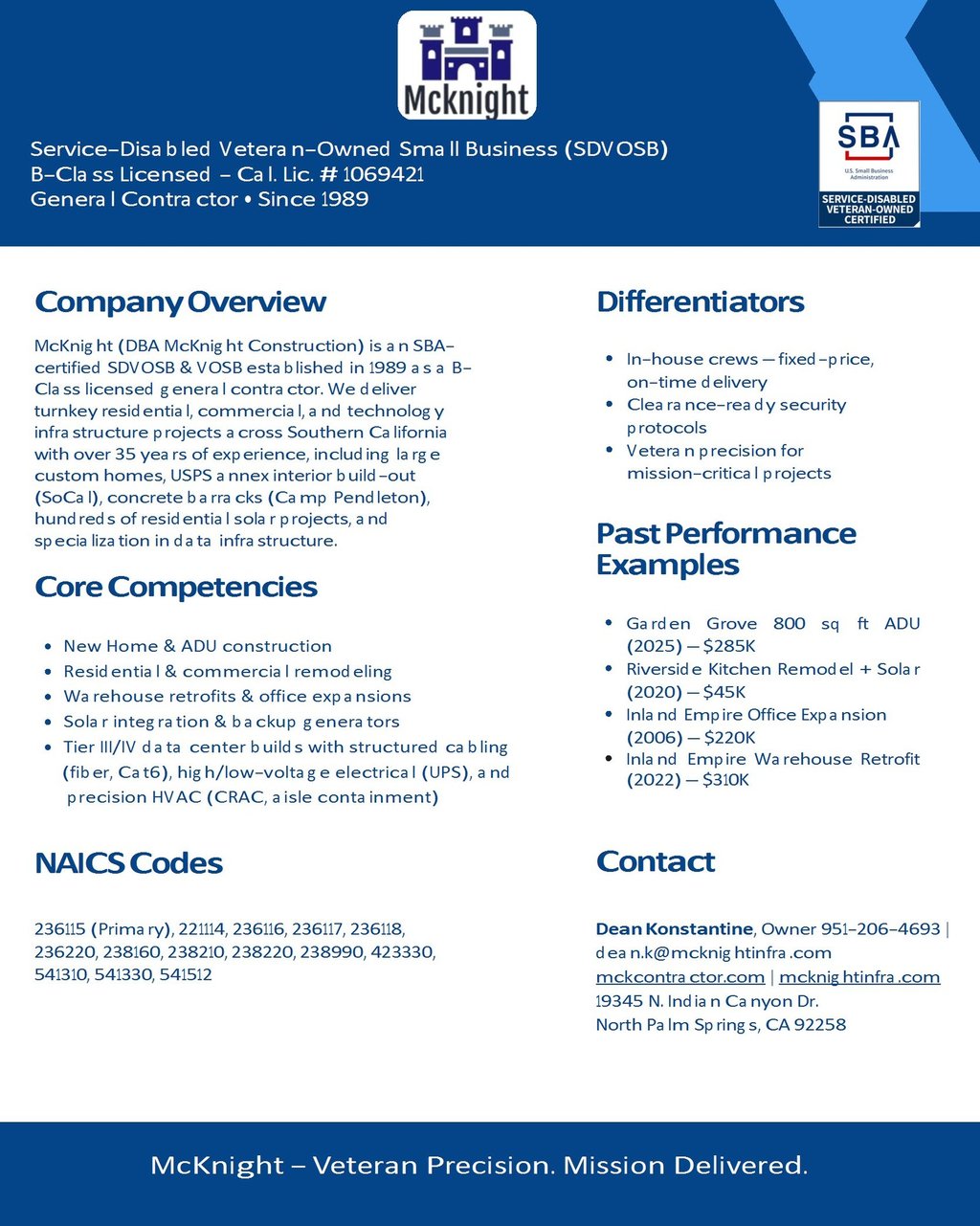 McKnight Capabilities Statement