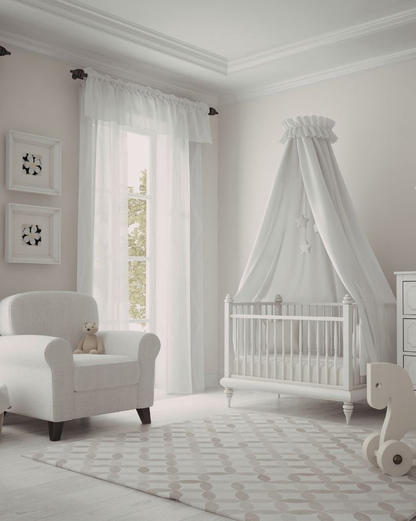 pastel pink nursery - use colour to set the mood