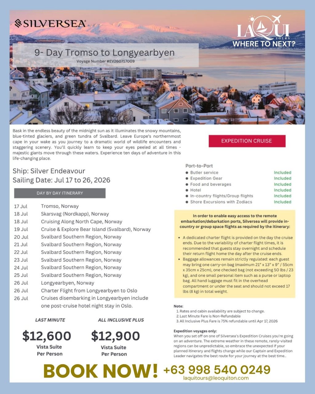 9-day Tromso to Longyearbyen