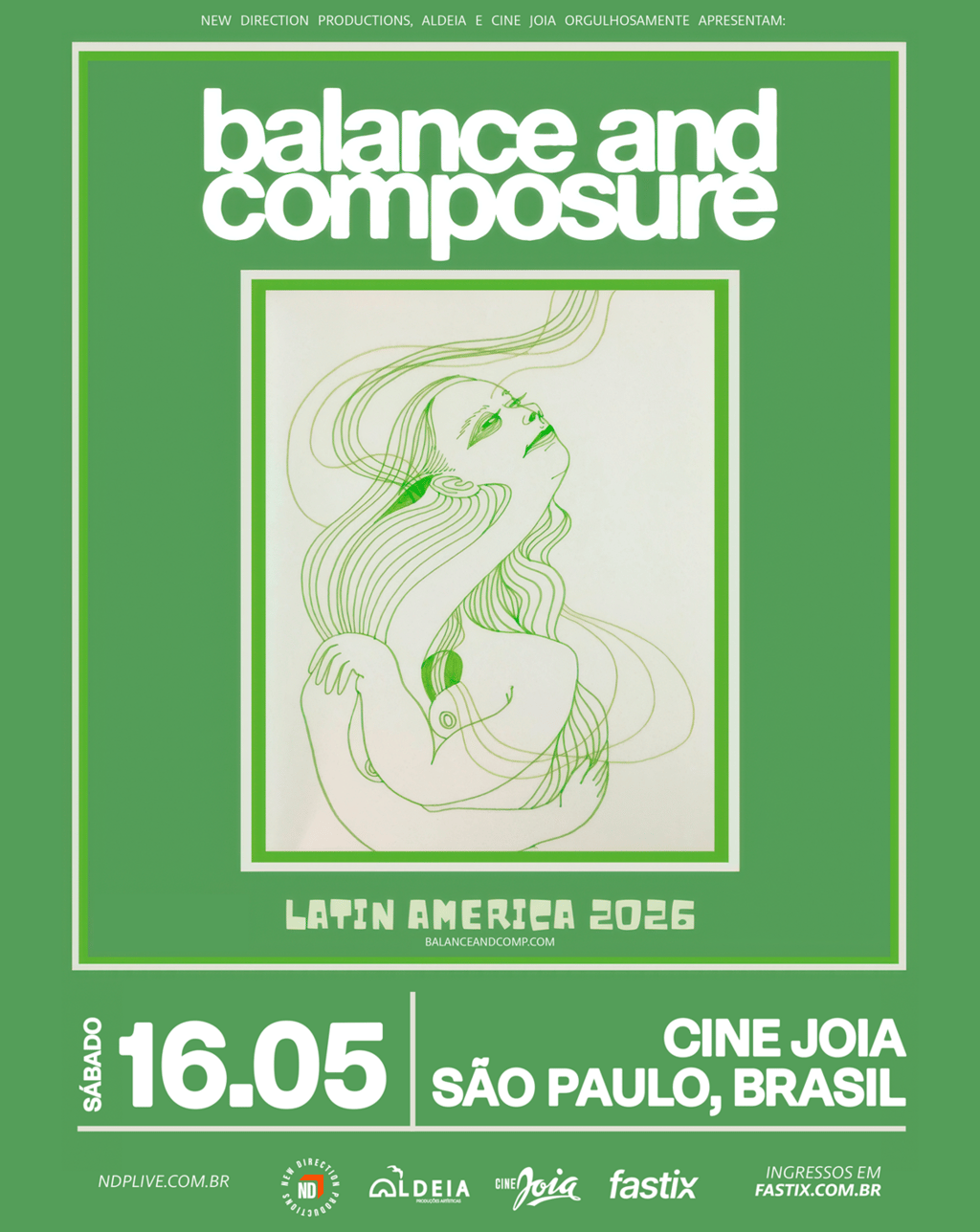 Balance and Composure, referência do emo/post-hardcore, pela 1ª vez em São Paulo
