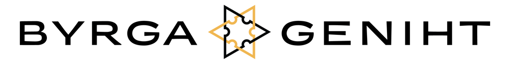 The Byrga Geniht logo, including a central six-pointed star made of the letters alpha and omega