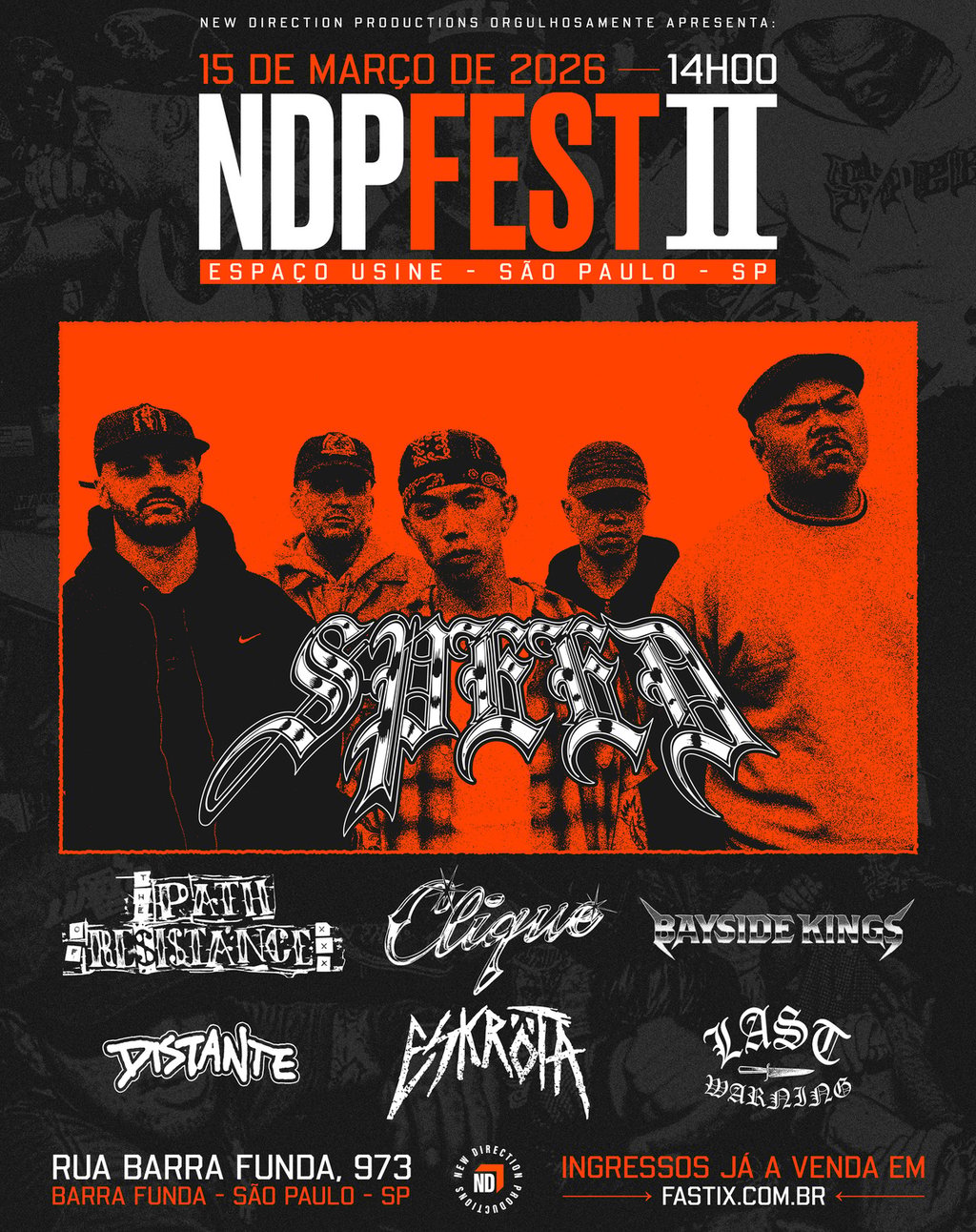 Speed, Path of Resistance, Distante e mais bandas tocam neste domingo (15) no 2º NDP Fest