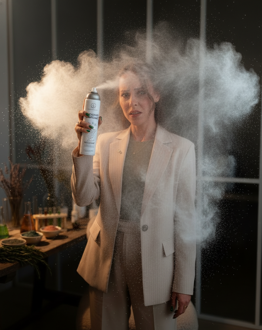 sausas sampunas slenka plaukai naturalus dry shampoo