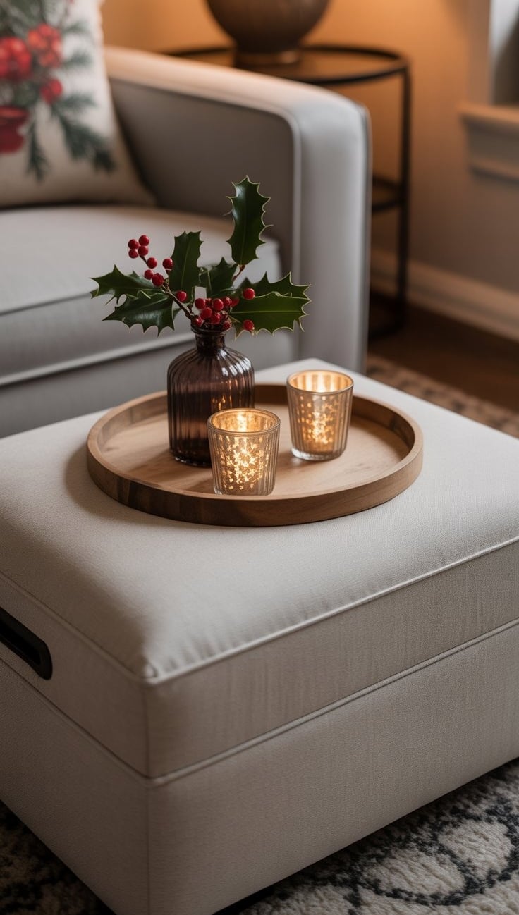 a tray tray with candles and candles on a tray