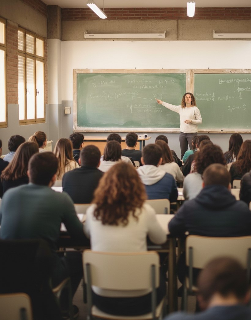 Yoyo Chirkes enseignant les sciences et les mathématiques à des étudiants universitaires à Genève