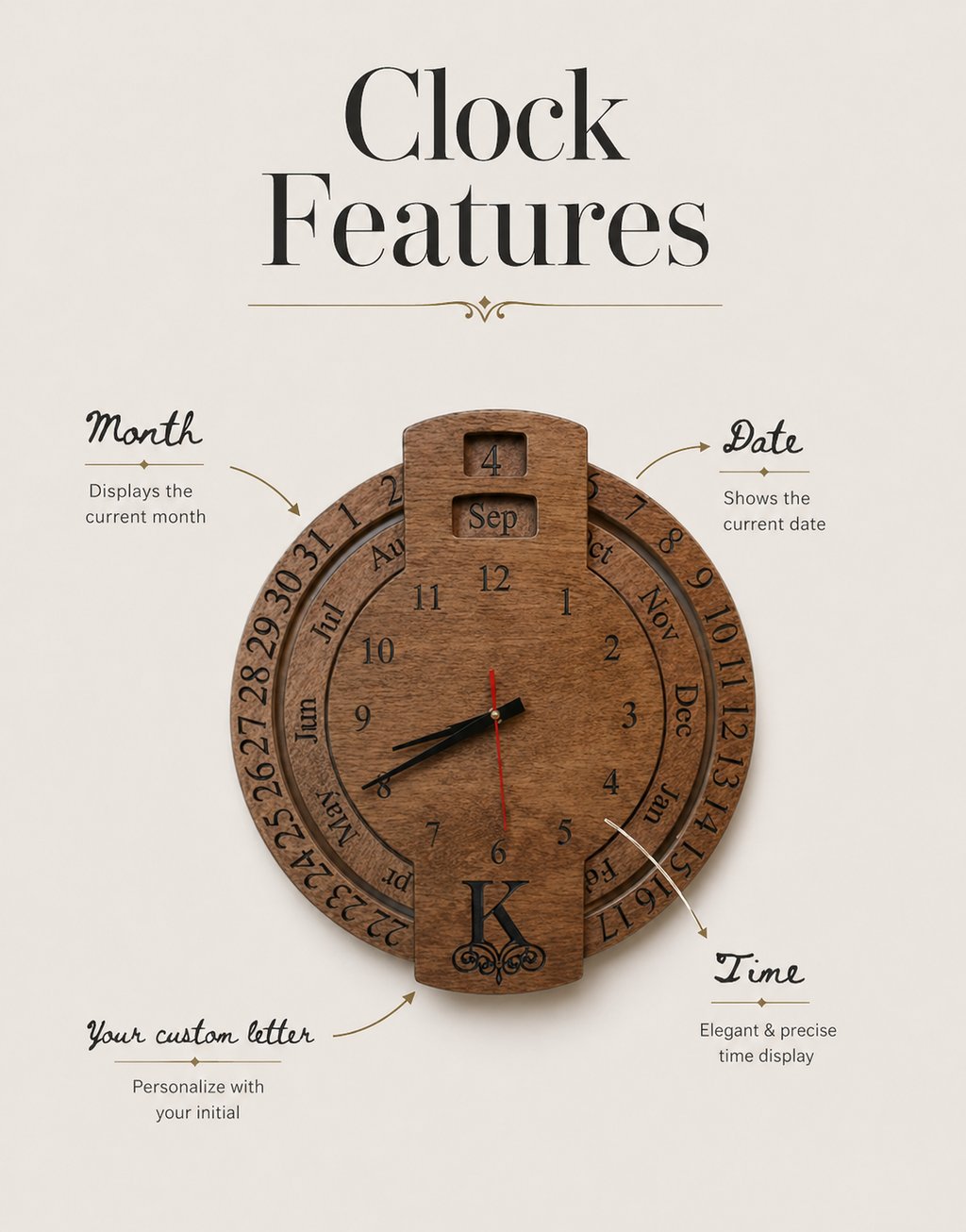 Custom clock woodworking