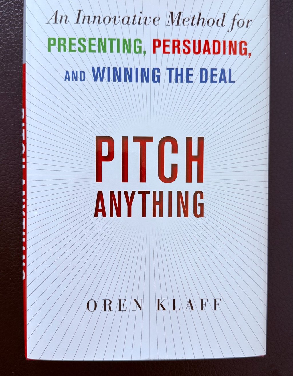 a book cover of Pitch Anything