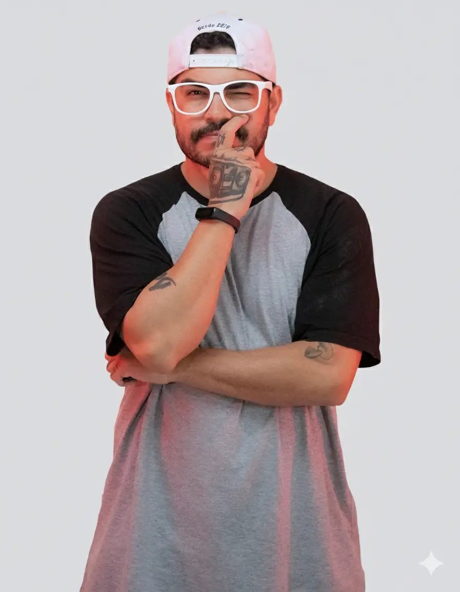 Ticko Bboy com óculos usualdance fundo branco