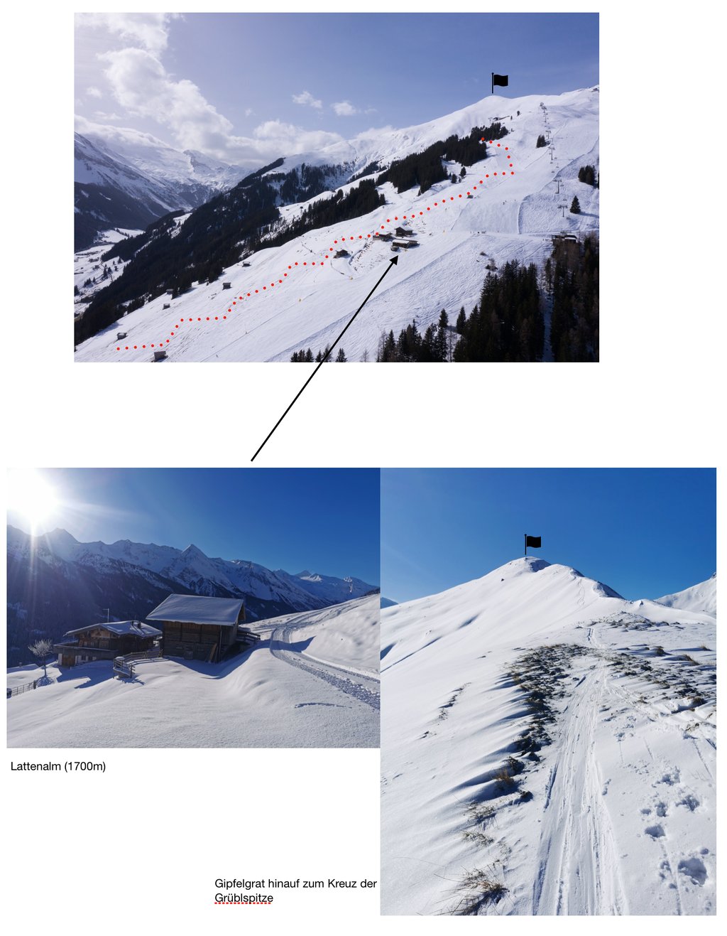 Lattenalm, Tourenbilder, Grübelspitze