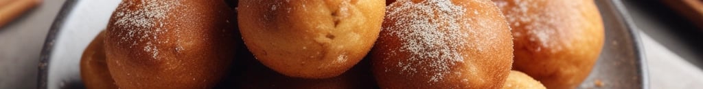 bolinhos de chuva polvilhados com canela e açúcar