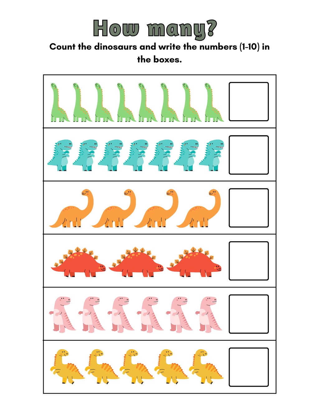 Fun with Numbers Book Page