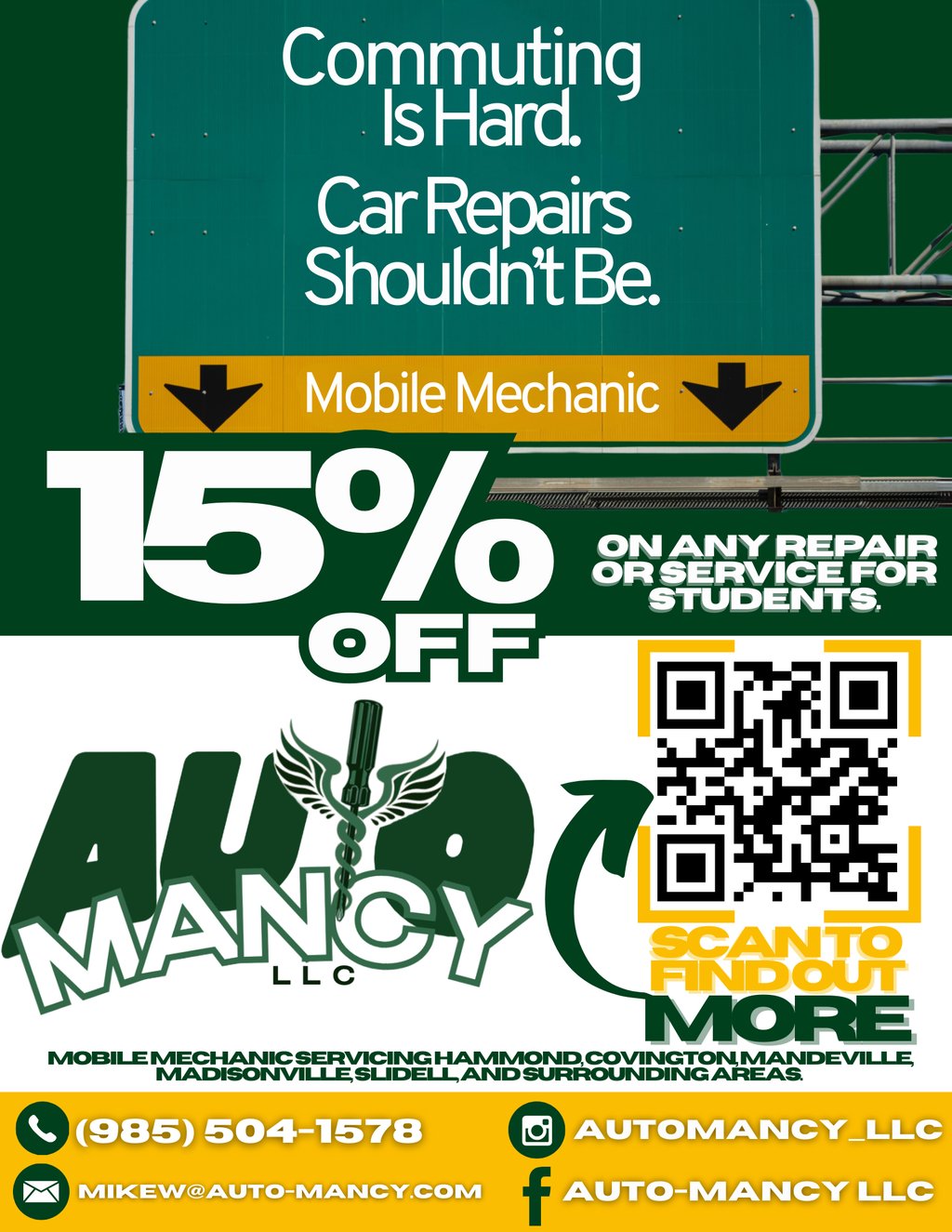 Student discount ad