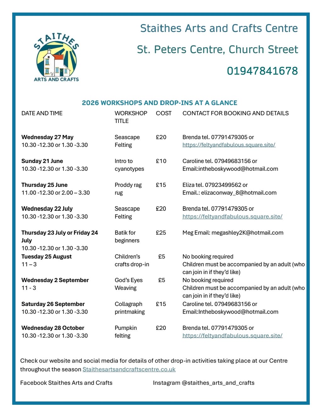 2026 Workshops