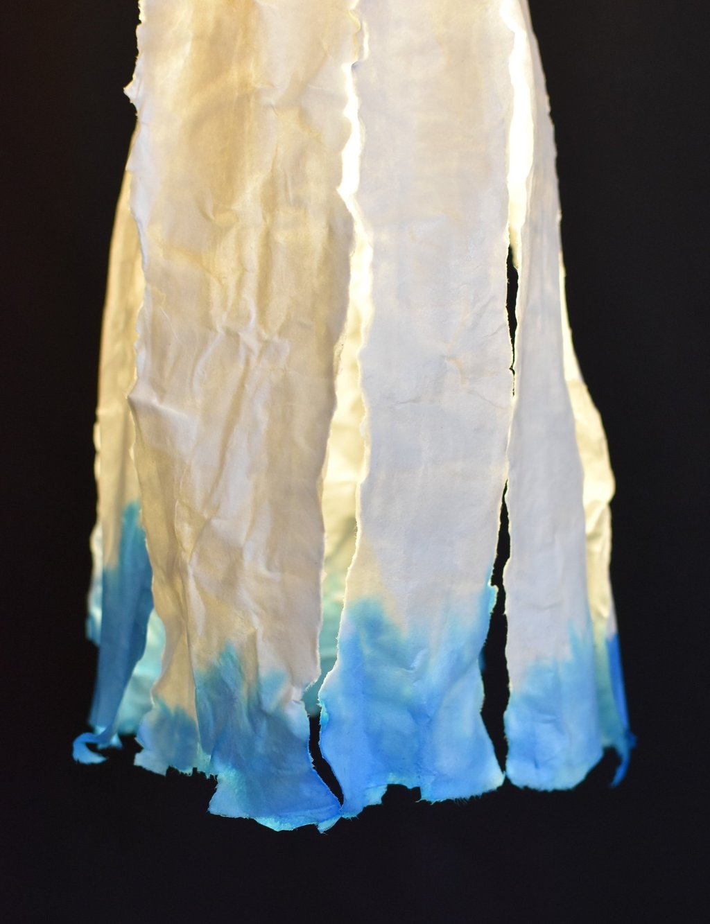 suspension luminaire méduse sculpture papier Sète