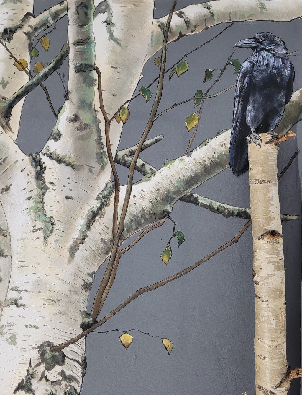 Álvaro Fernández Sáez Wandmalerei Birkenwald