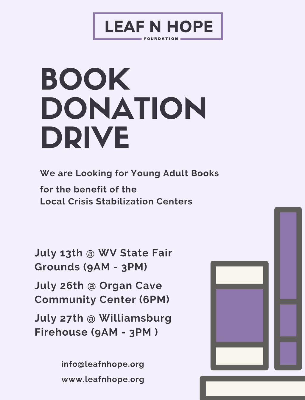 Book Donation Drive Flyer