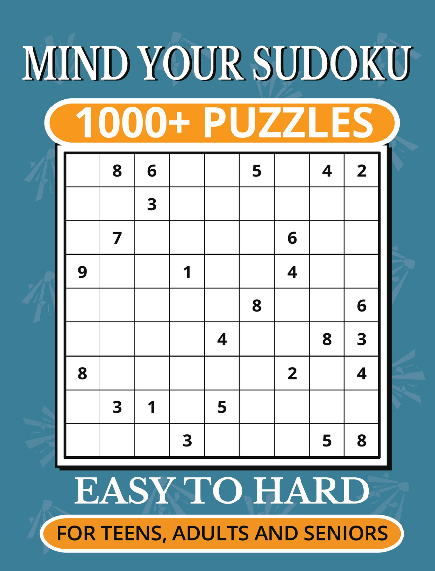 sudoku puzzle mockup cover