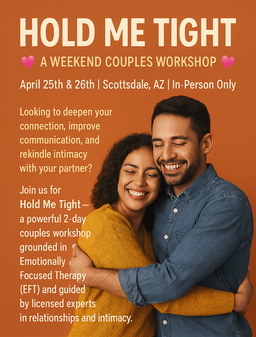 a man and woman holding hands and smiling