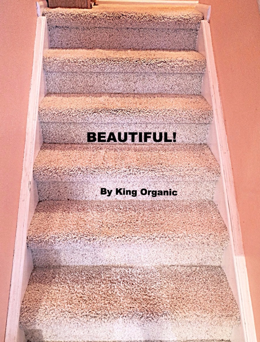 Pink stair case, beautiful cleaned when using King Organic Clean