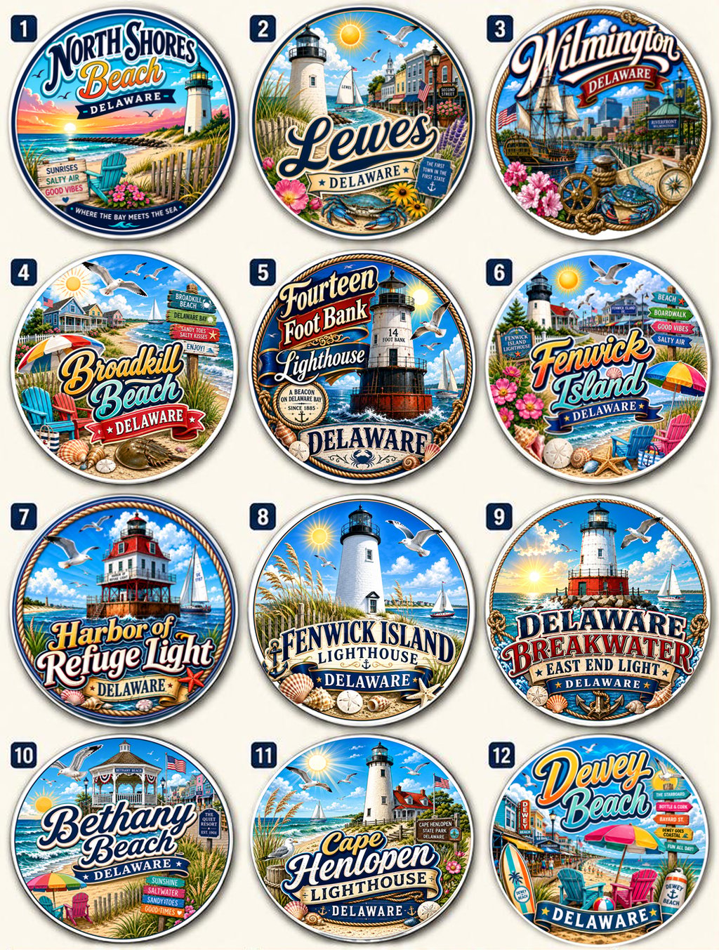 12 Delaware Magnets