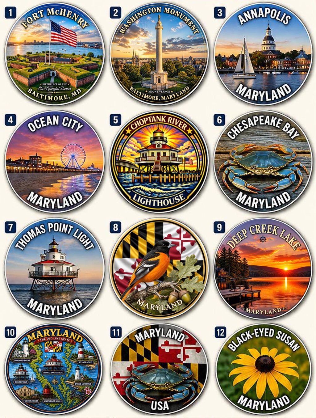 12 Maryland Magnets