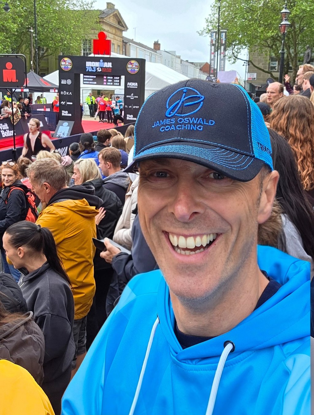 Ironman 70.3 Bolton supporting Athletes. James Oswald Coaching