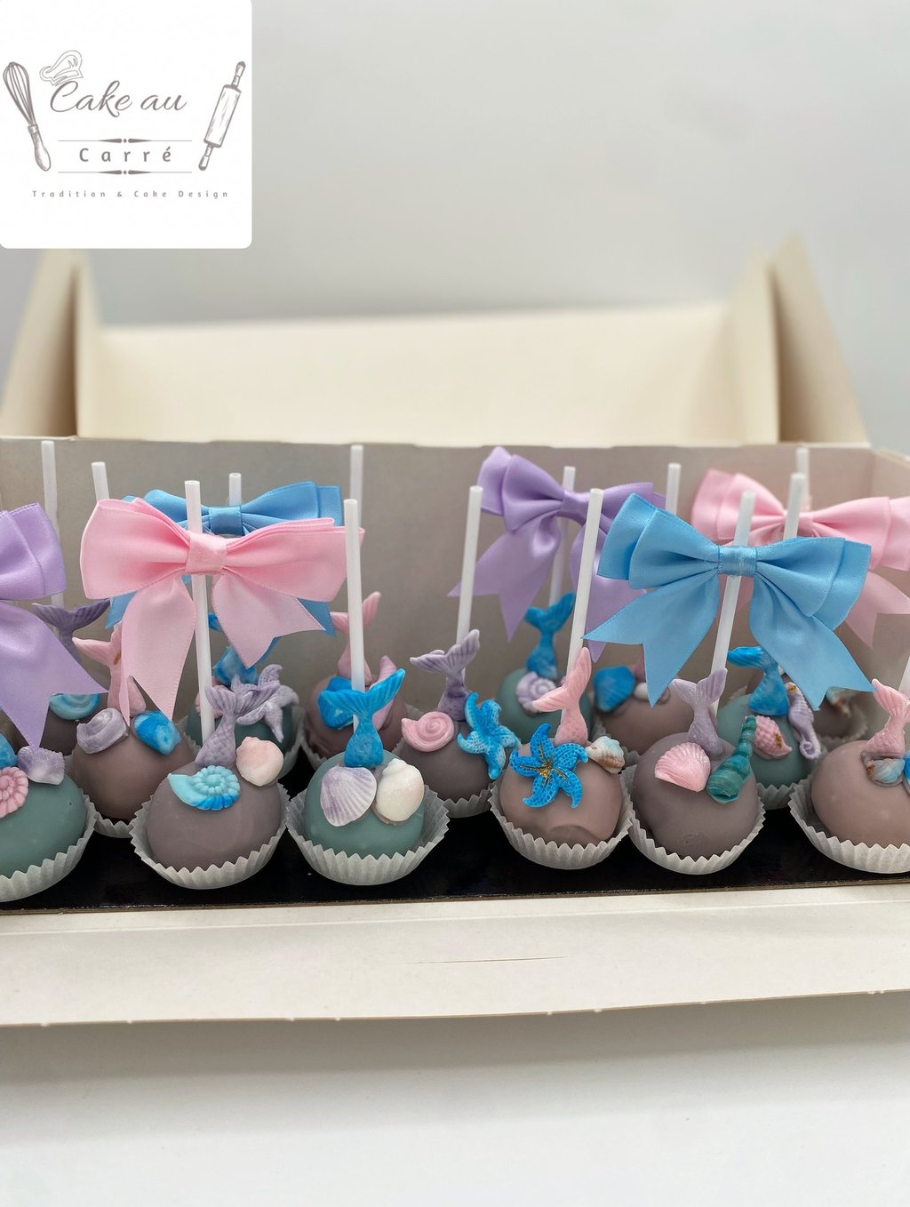 pop cake , cake pop thème sirène