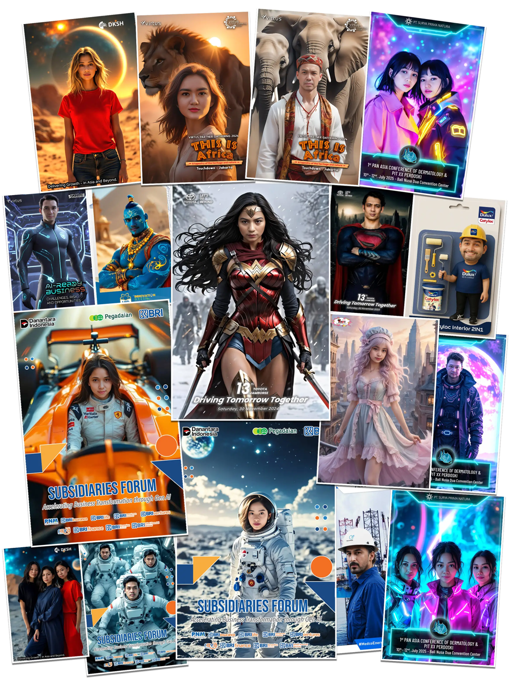 Ai photo face swap result result in jakarta by sewaingame studio