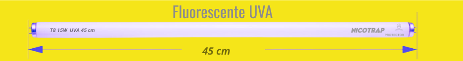 fluorescente uva de 45 cm