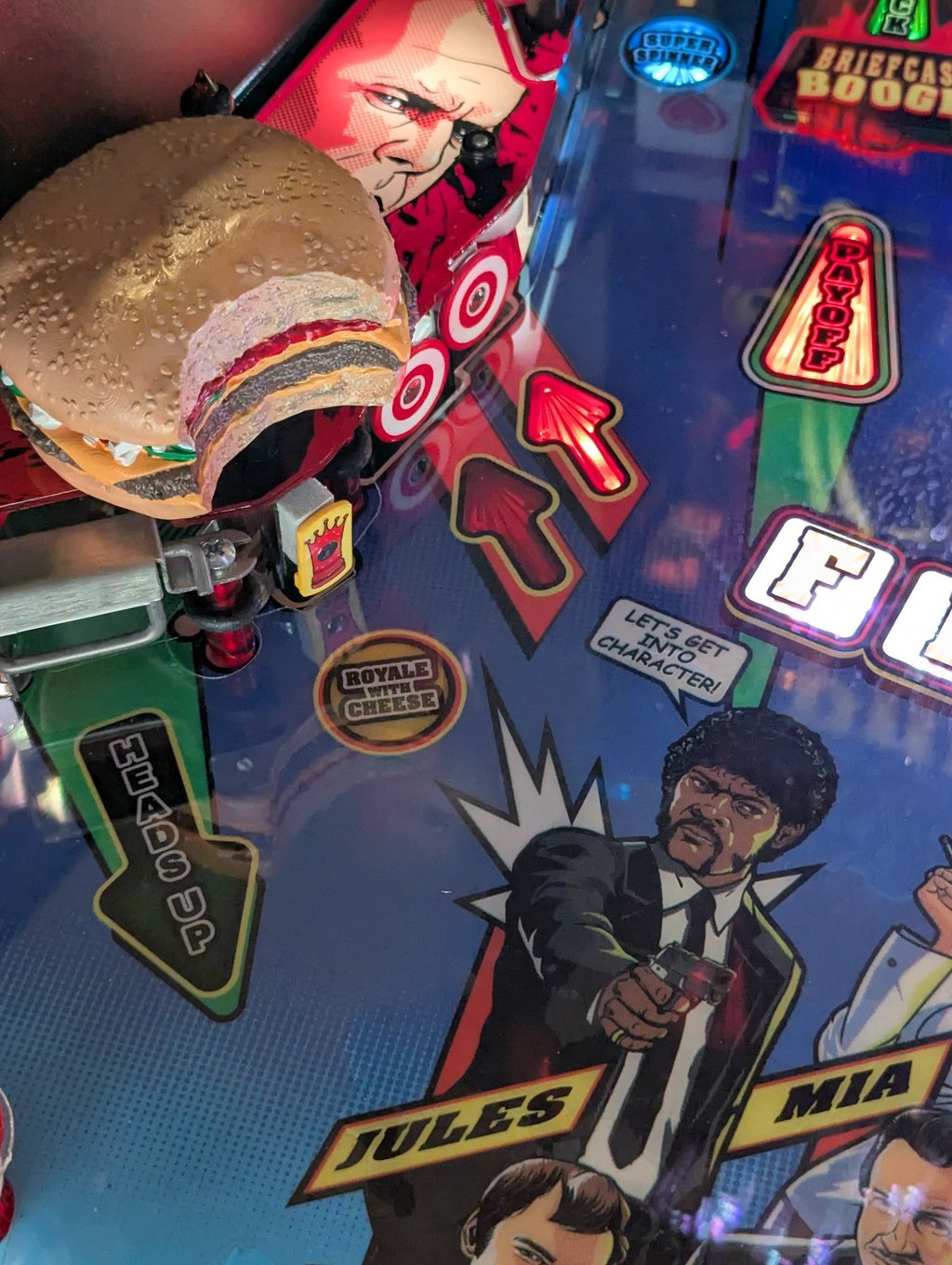 a pinball game with a Big Kahuna Burger