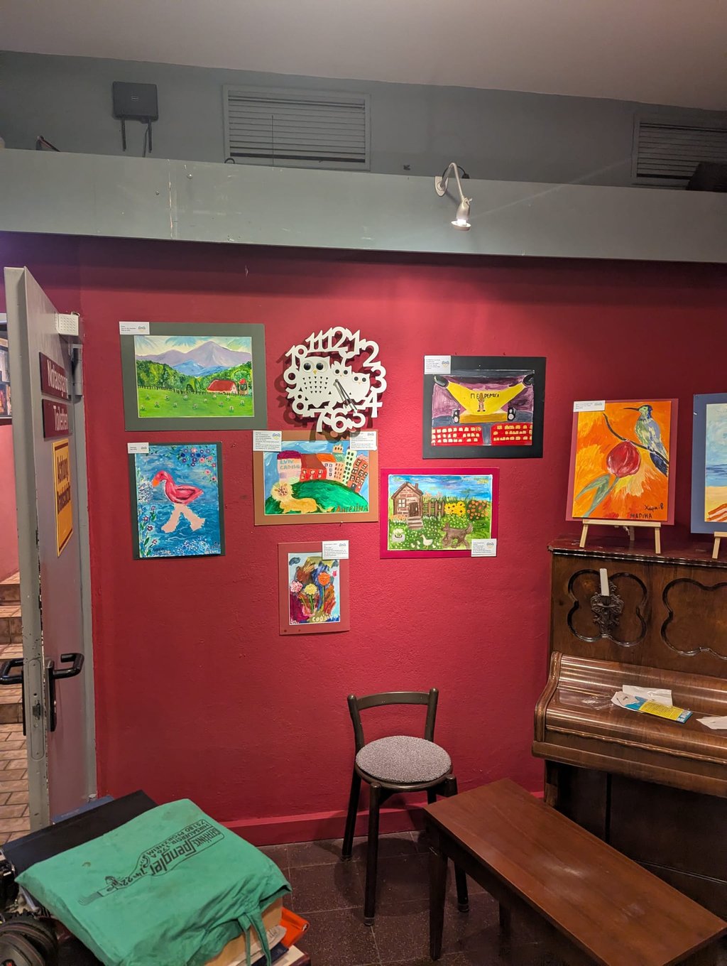 Paintings on display