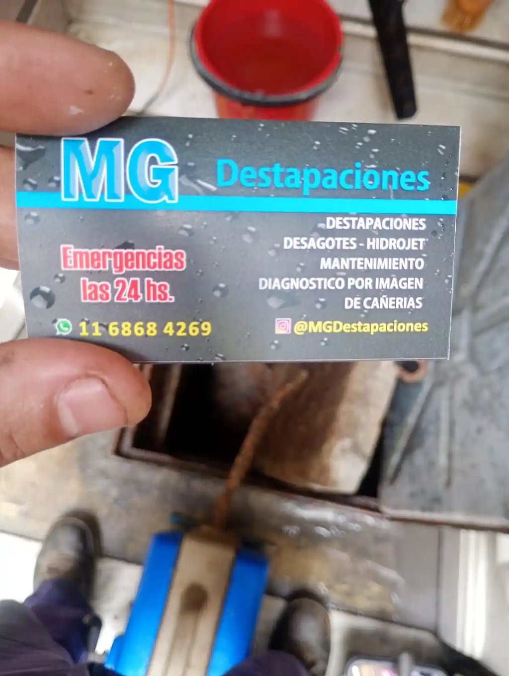 Tarjeta MG Destapaciones