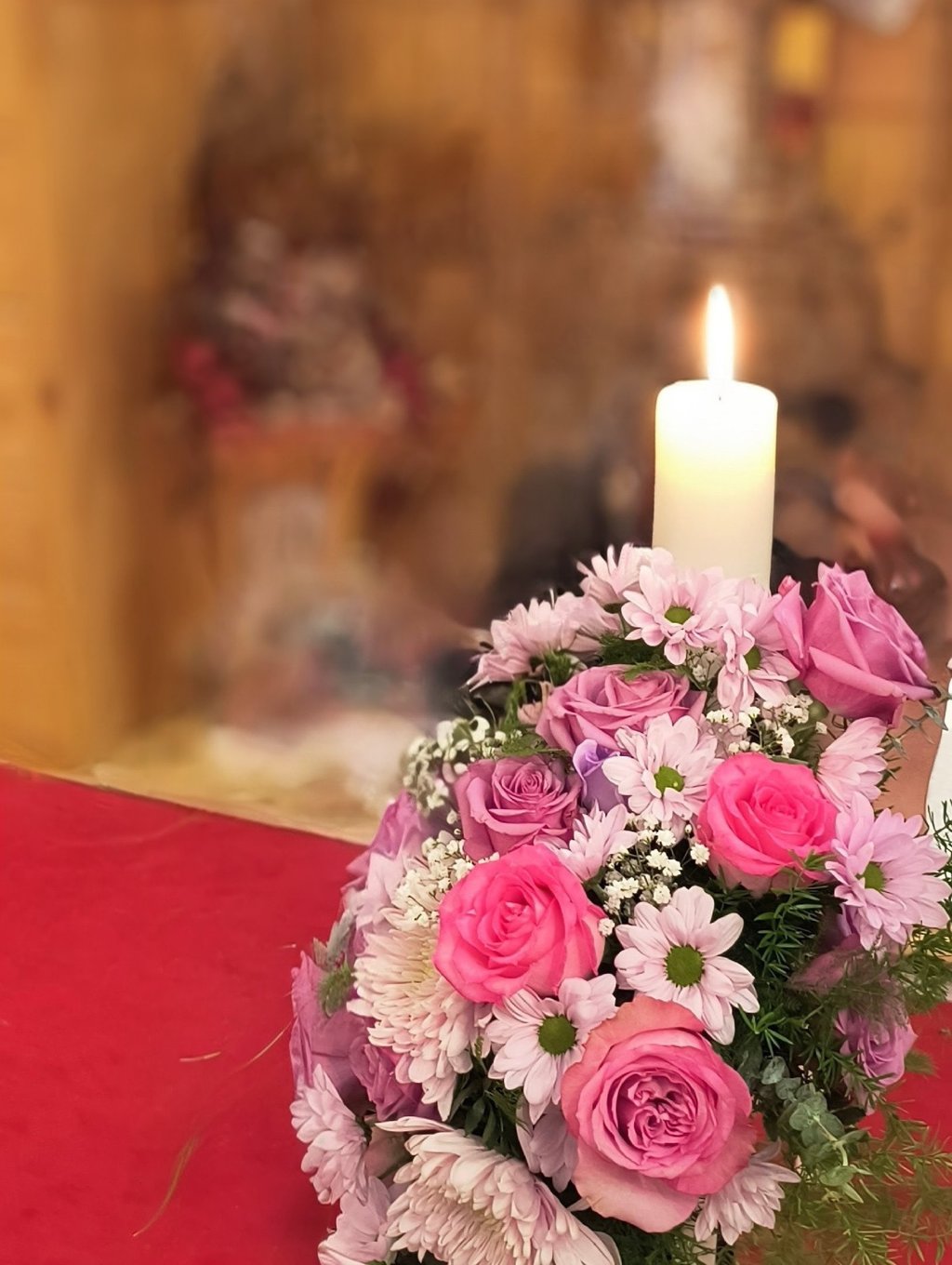 Oversized White Pillar Candles for church, baptism, ritual or sacred ceremony.