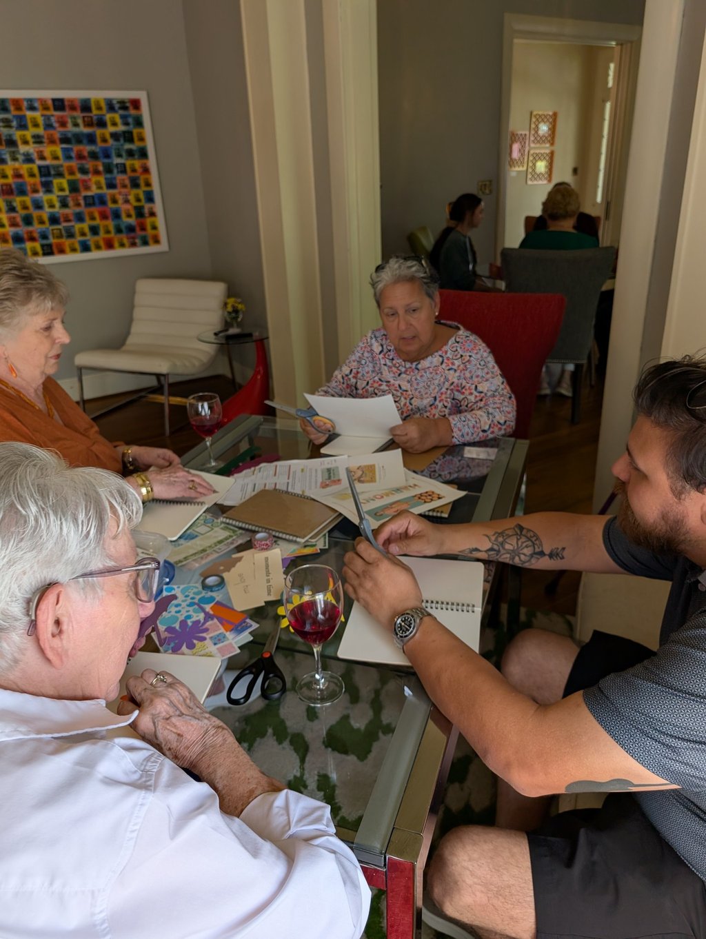 a group doing a mindfulness activity together