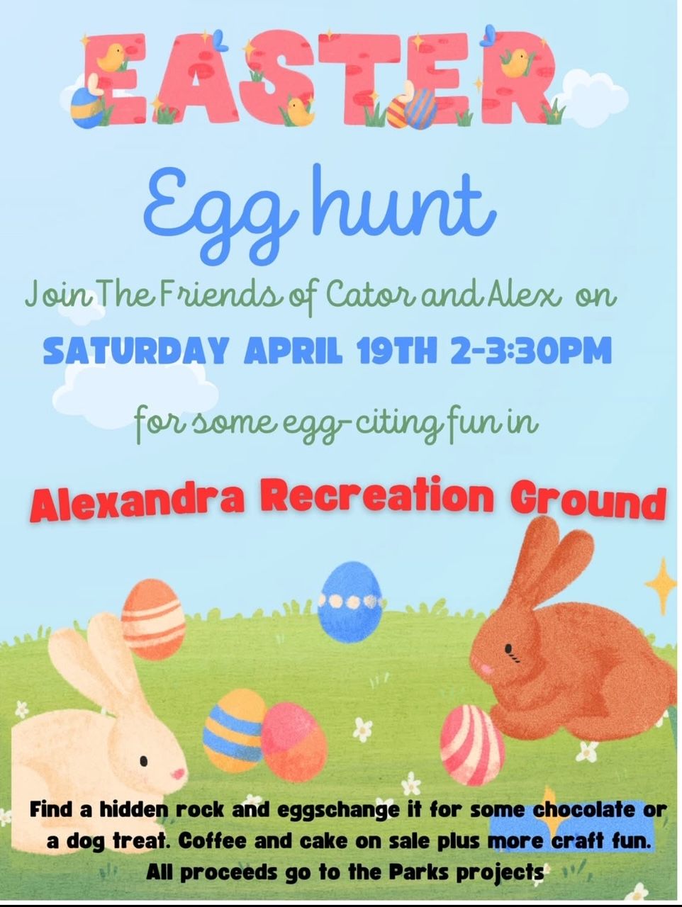 Easter Egghunt 2025 Alexandra Recreation Ground