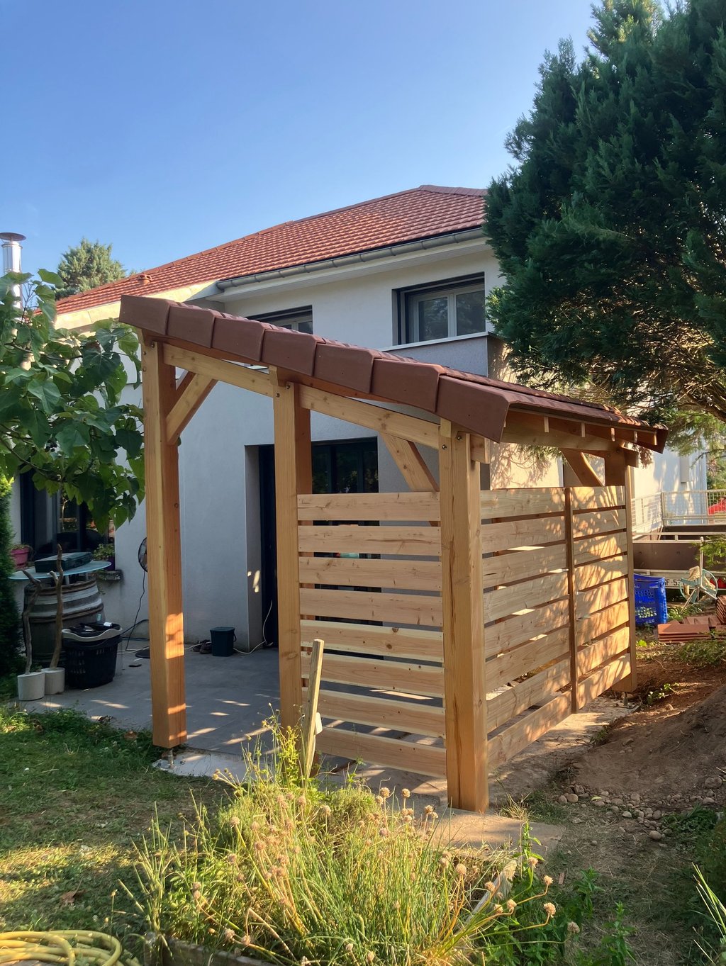 cuisine extérieure structure en bois