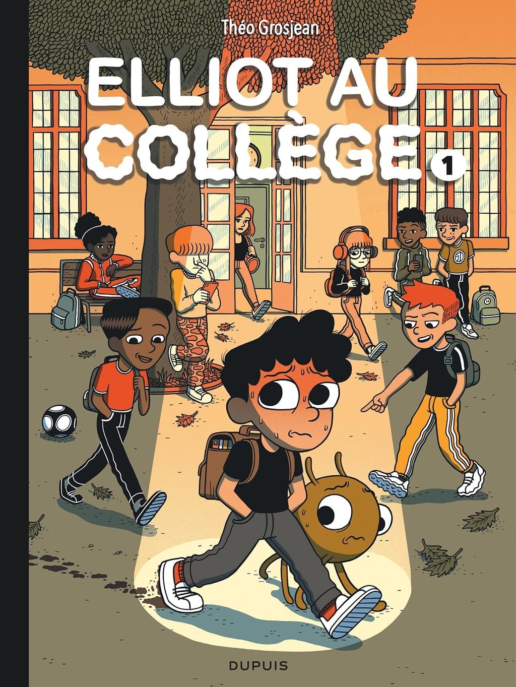Première de couverture du tome 1 de la BD Elliot au collège