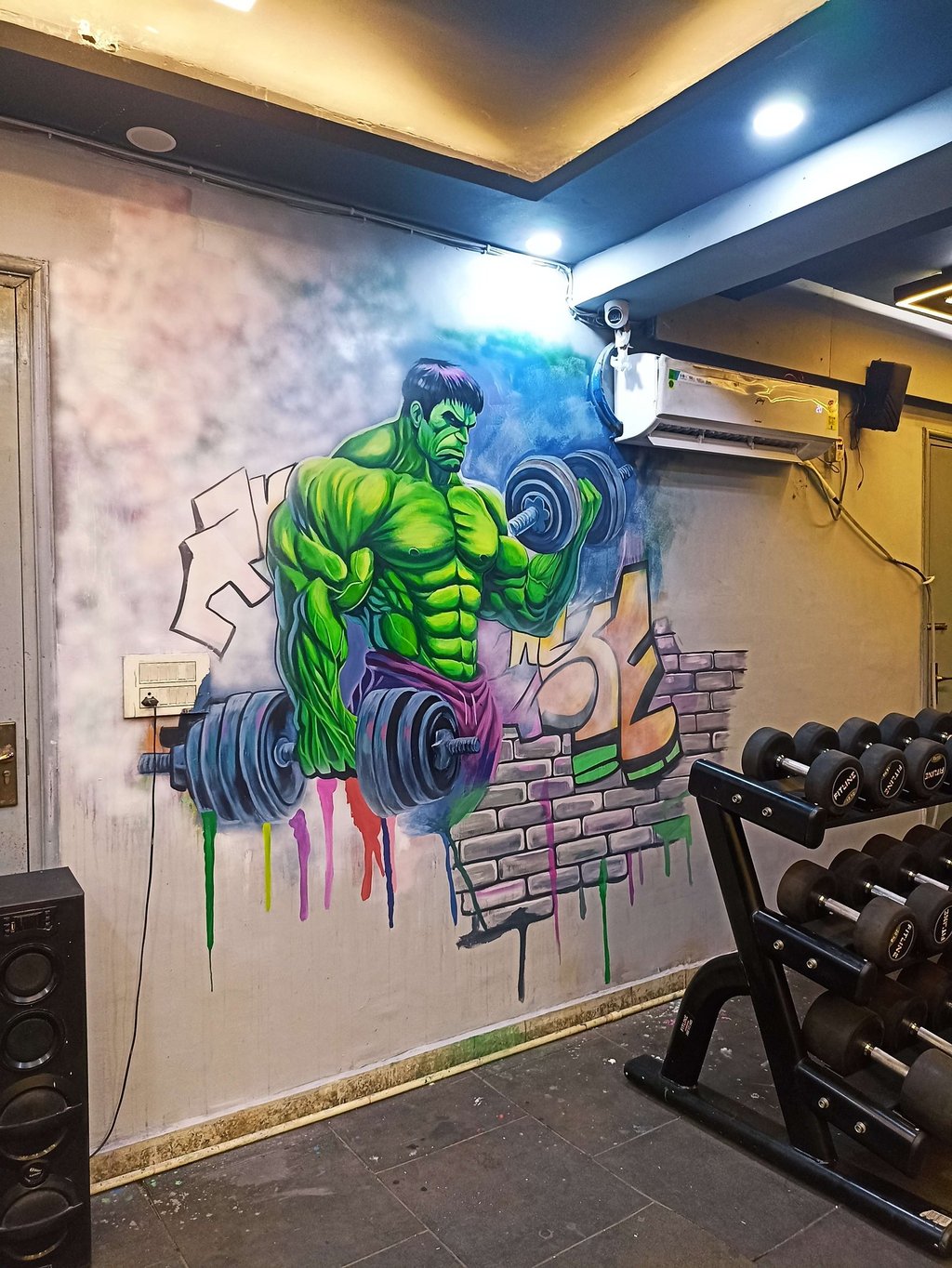 hulk gym wall art in south delhi