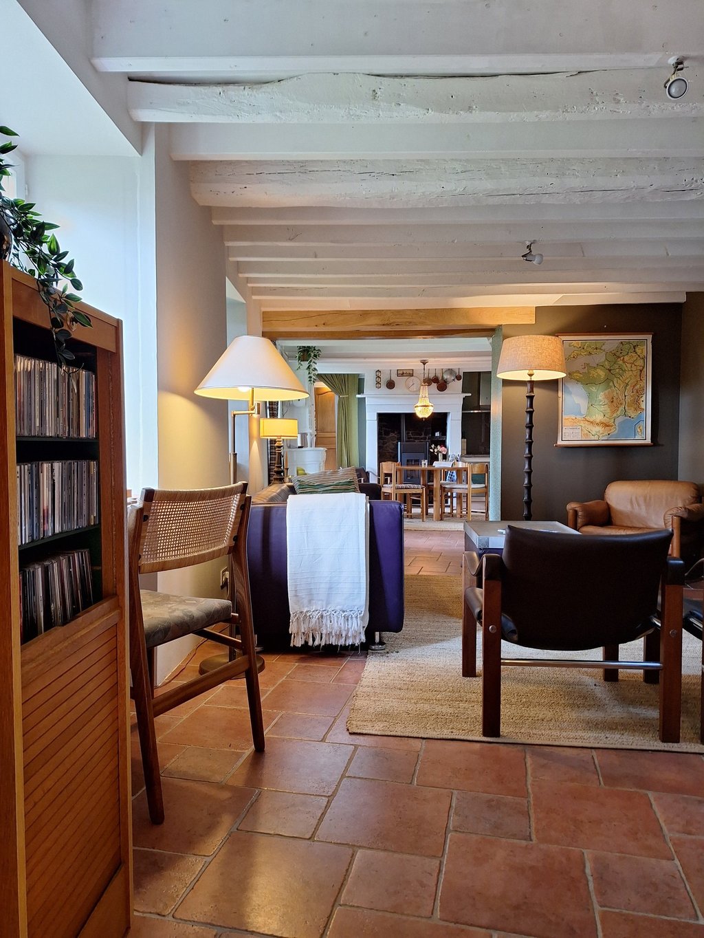 De woonkamer van ons huis.