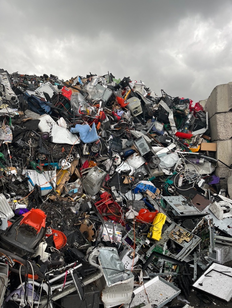 Electrical waste at a landfill site