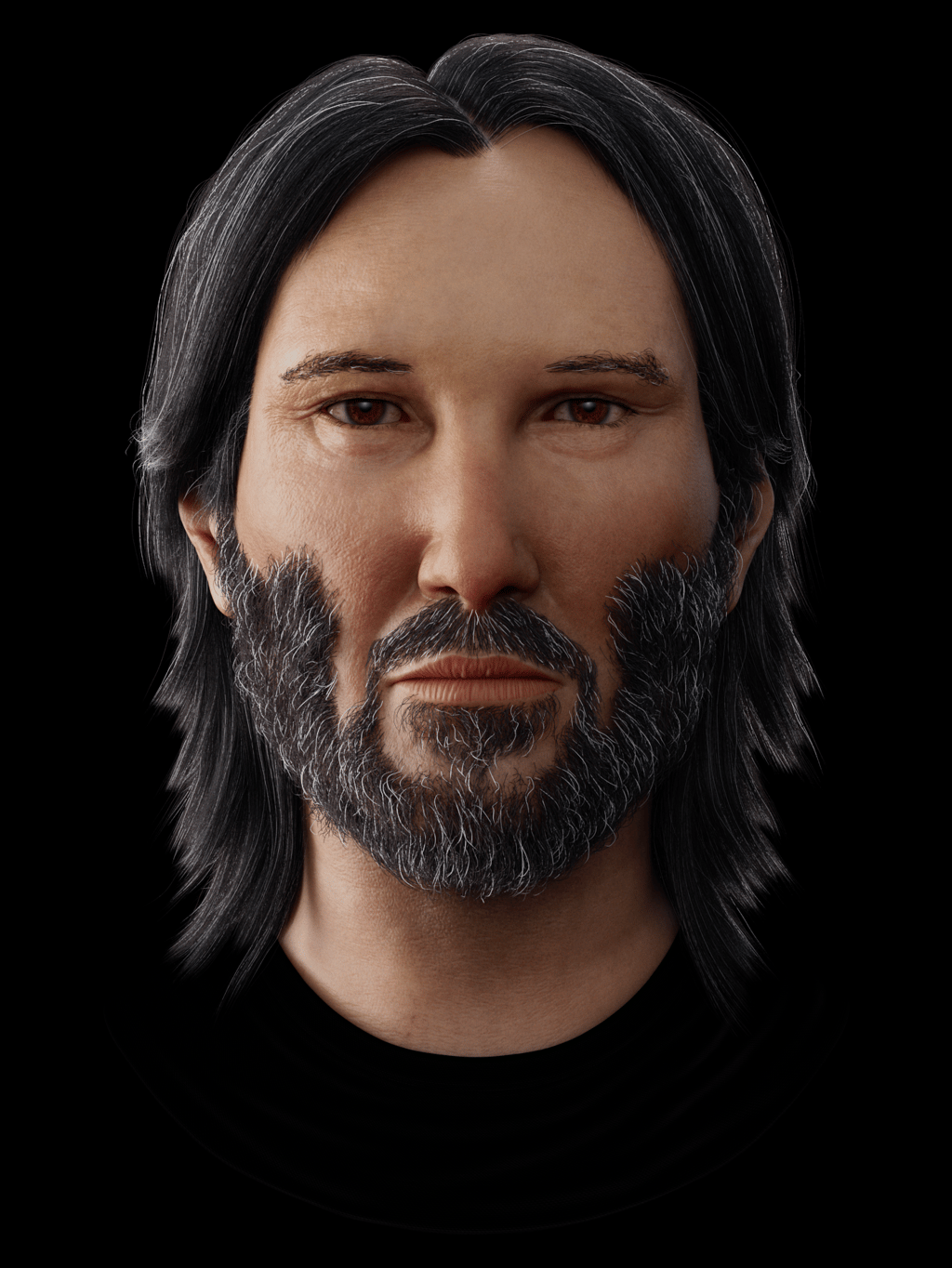 a man with a beard and a beard