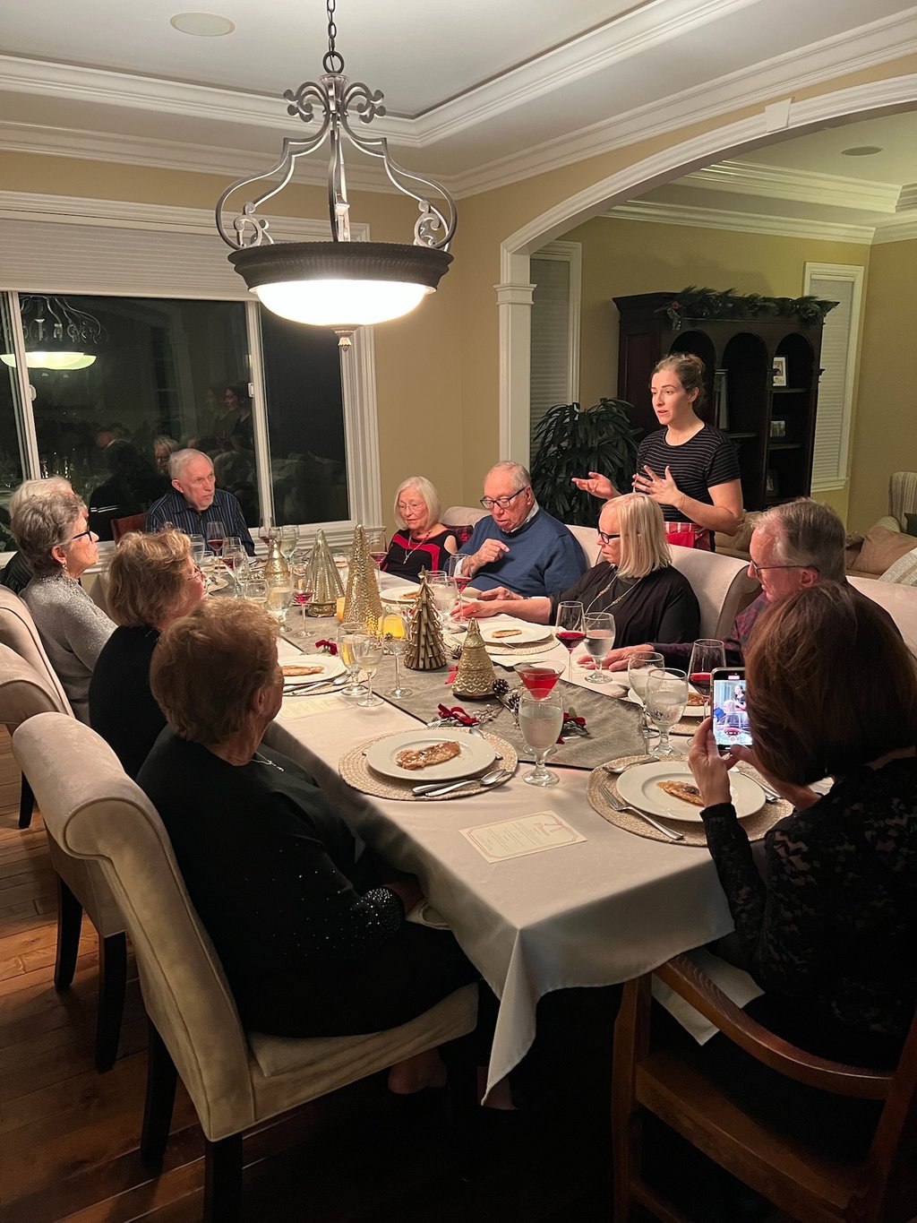 Private dinner with an Italian chef explaining the main course