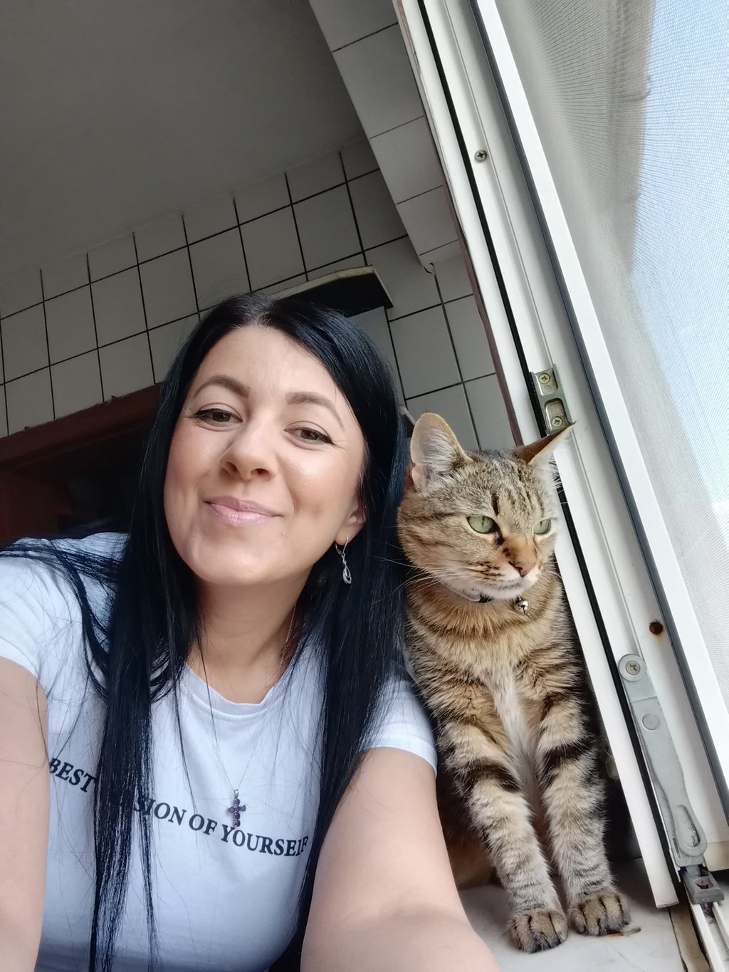 Me and my cat - Carmen and Kathia